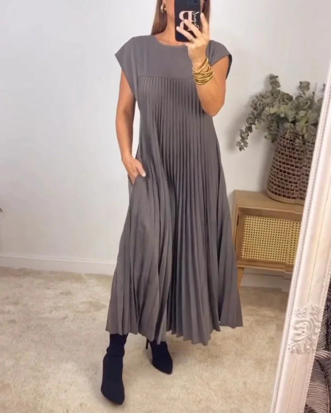 Mirla | Elegant plisserad klänning-Eva Jonsson