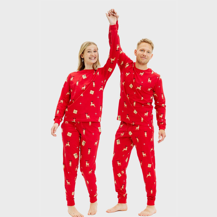 Mirla | Elegant röd julpyjamas dam-Eva Jonsson