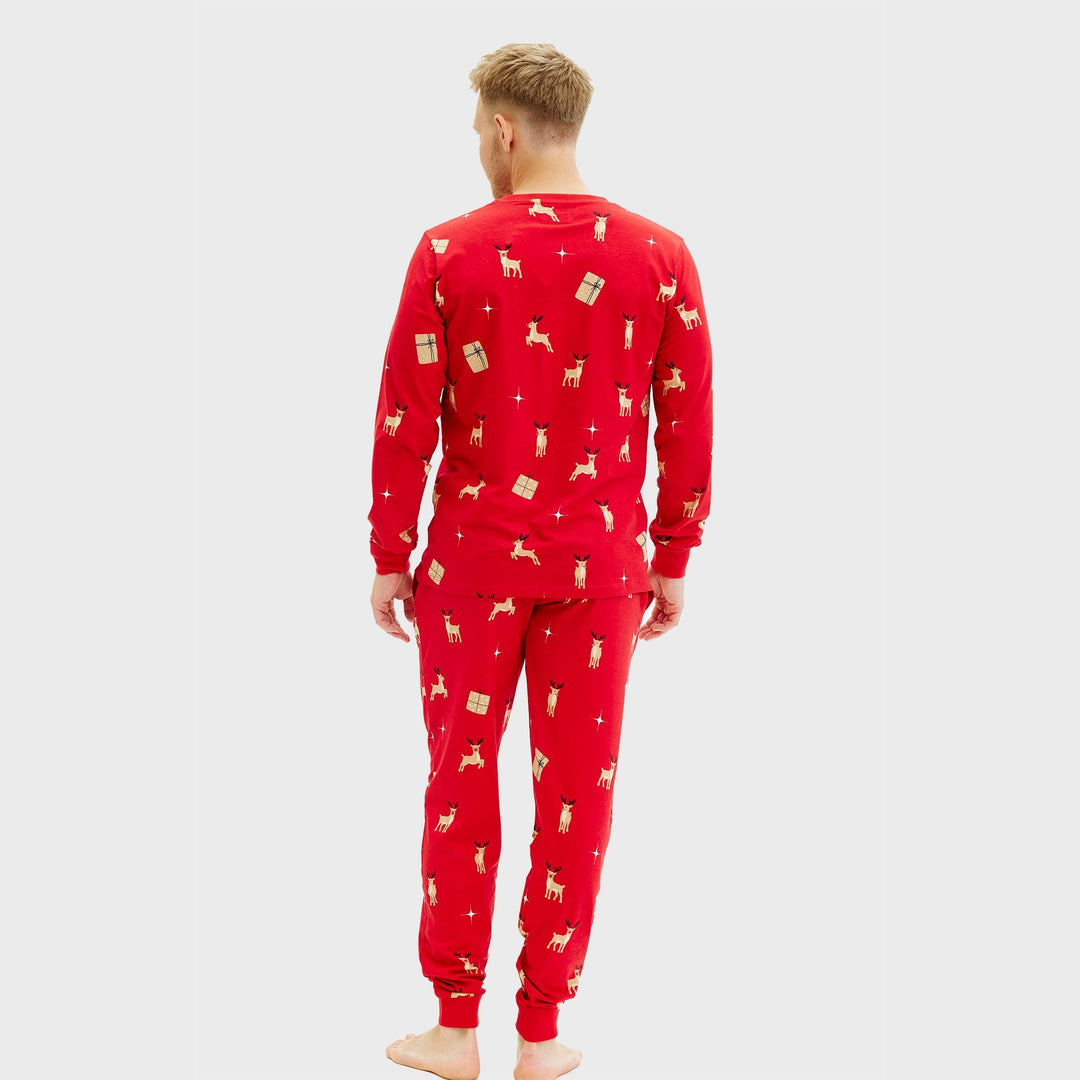 Mirla | Elegant röd julpyjamas herr-Eva Jonsson