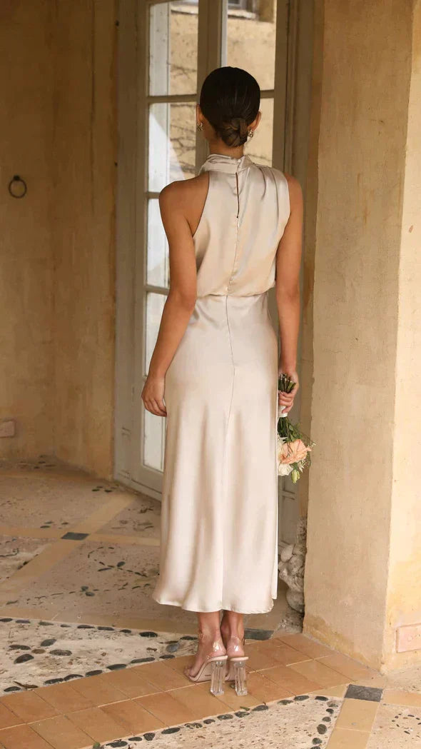 Mirla | Elegant satinklänning-Eva Jonsson