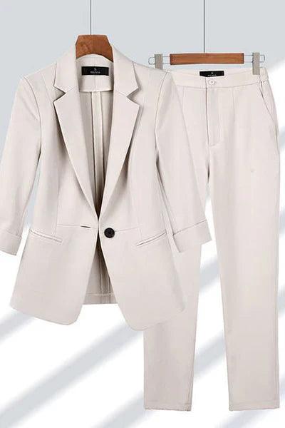 Mirla | Elegant set med blazer och byxor för damer-Eva Jonsson