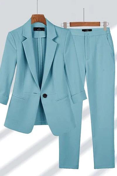 Mirla | Elegant set med blazer och byxor för damer-Eva Jonsson