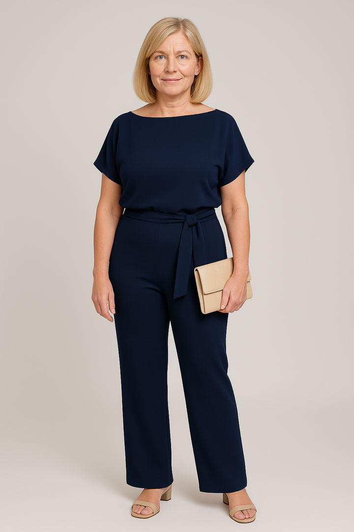 Mirla | Elegant sommar jumpsuit med midjebälte-Eva Jonsson