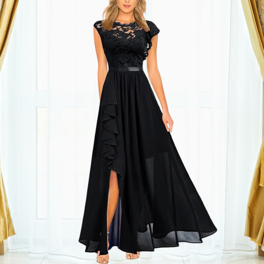 Mirla | Elegant spets maxi klänning-Eva Jonsson
