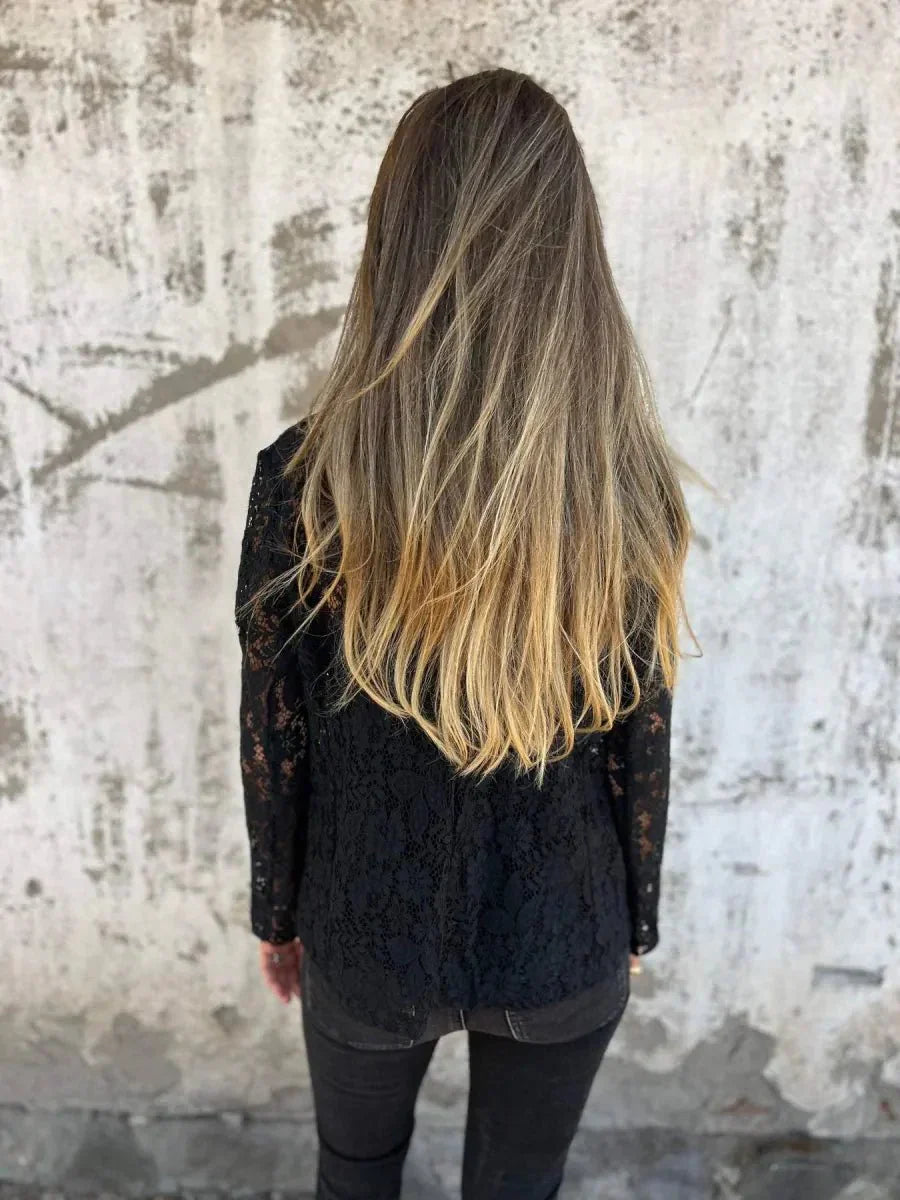 Mirla | Elegant spetsblå jacka i slim fit-Eva Jonsson