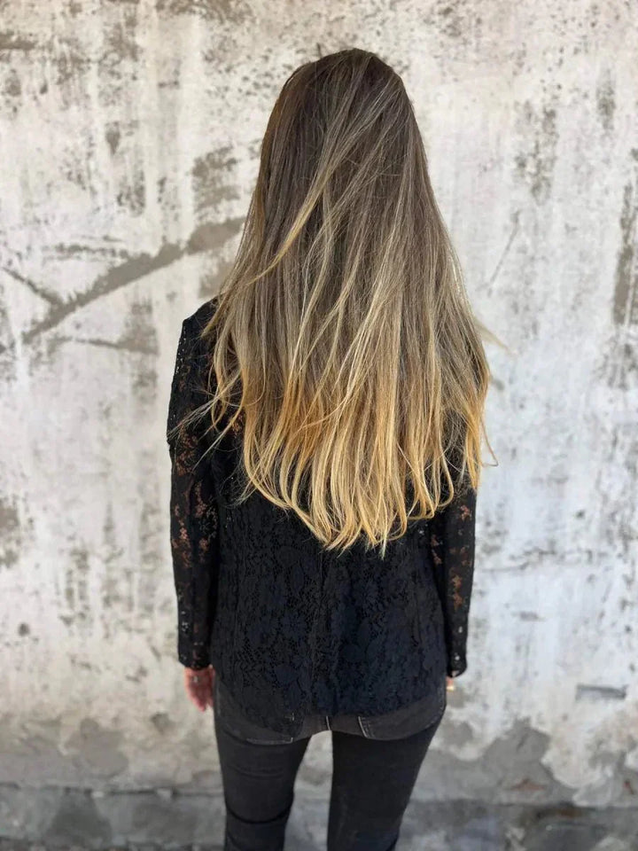 Mirla | Elegant spetsblå jacka i slim fit-Eva Jonsson