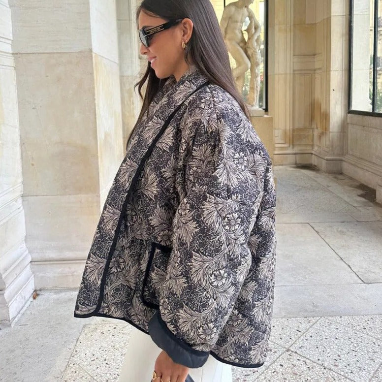 Mirla | Elegant tryckt jacka för damer-Eva Jonsson