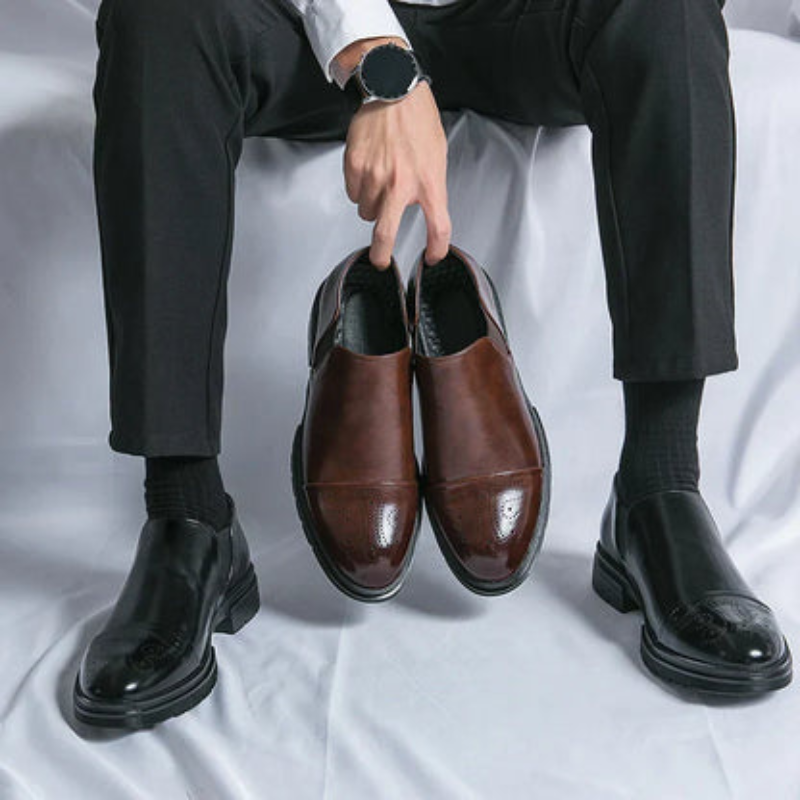 Mirla | Eleganta Herrskor Klassiska Slippers Kostymskor med Elegant Bearbetning-Eva Jonsson