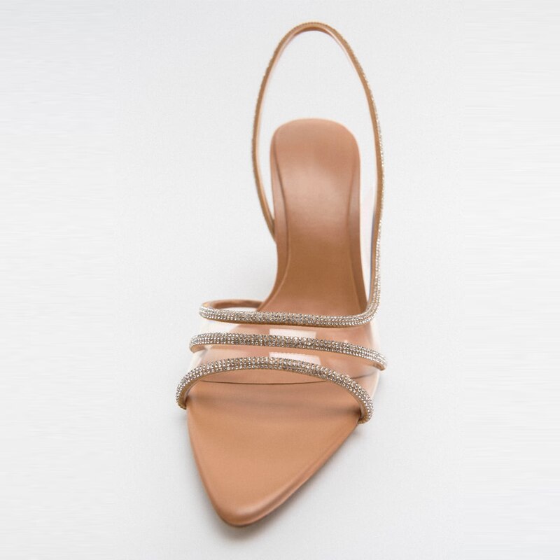 Mirla | Eleganta Klackskor Stiletto Slingback Peep Toe Skor-Eva Jonsson