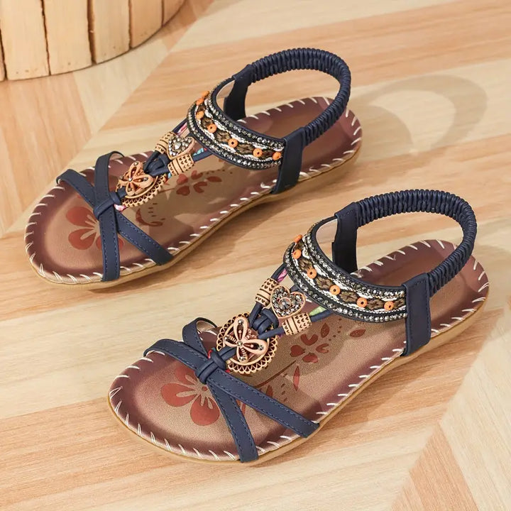 Mirla | Eleganta Ortopediska Sandaler Fjäril Strass-Eva Jonsson