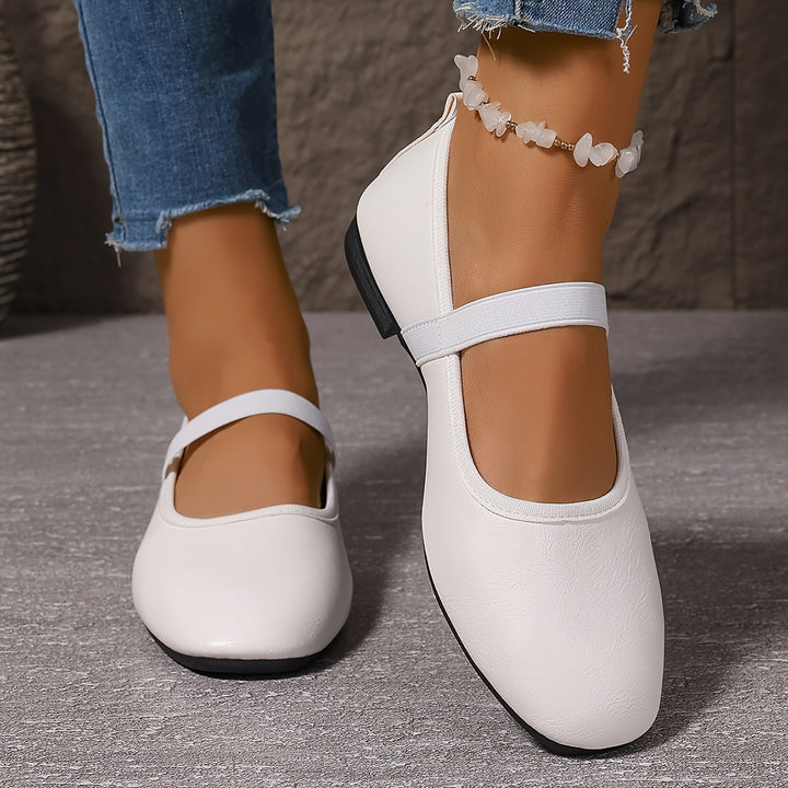 Mirla | Eleganta Vita Mary Jane Ballerina-Eva Jonsson