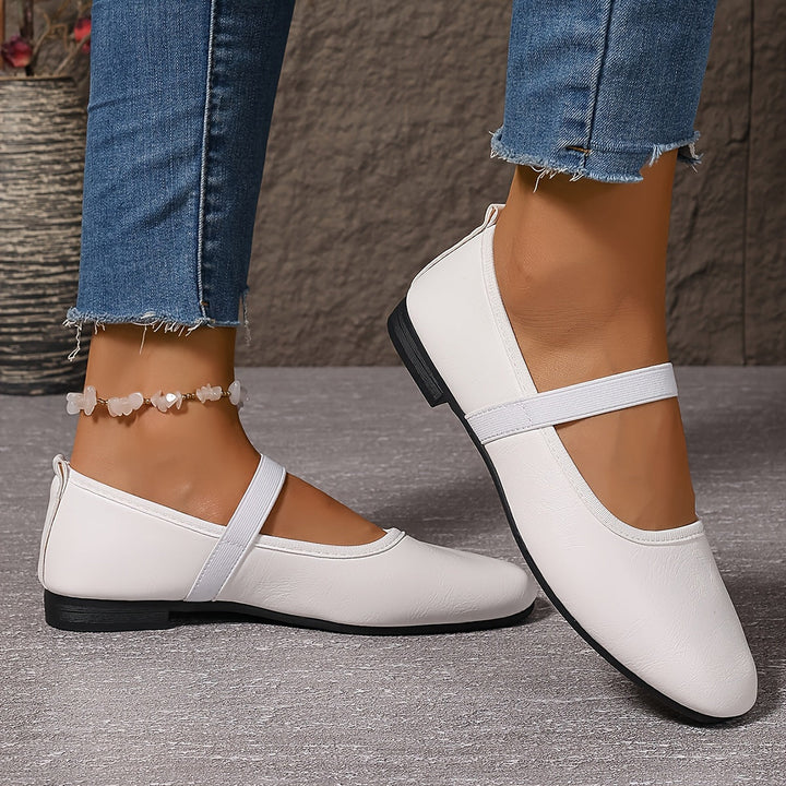 Mirla | Eleganta Vita Mary Jane Ballerina-Eva Jonsson