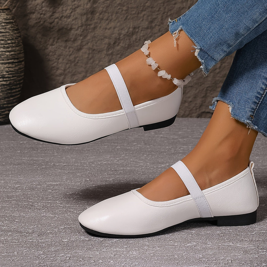 Mirla | Eleganta Vita Mary Jane Ballerina-Eva Jonsson
