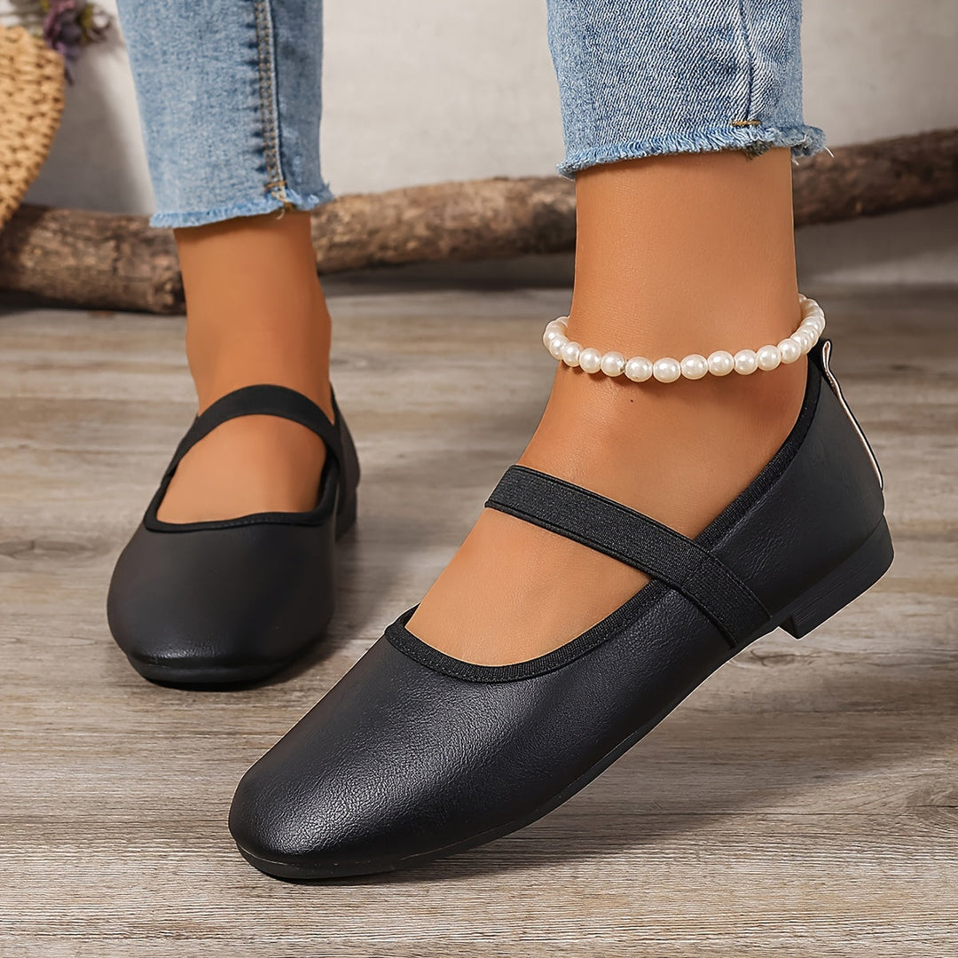 Mirla | Eleganta Vita Mary Jane Ballerina-Eva Jonsson