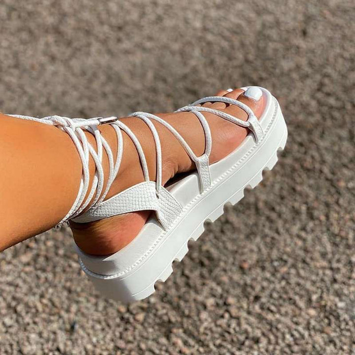 Mirla | Eleganta sandaler med snörning för sommaren-Eva Jonsson