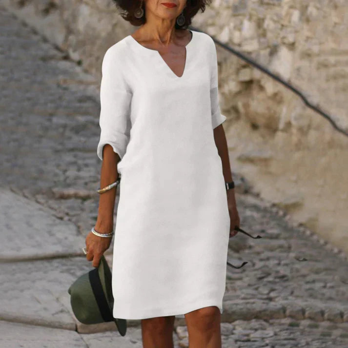 Mirla | Eleganta sommardress med V-ringning-Eva Jonsson