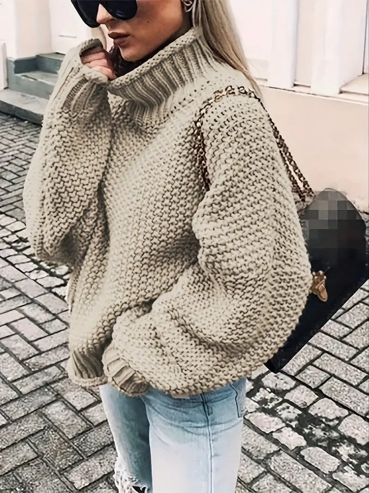 Mirla | Enfärgad Rullkragepullover-Eva Jonsson