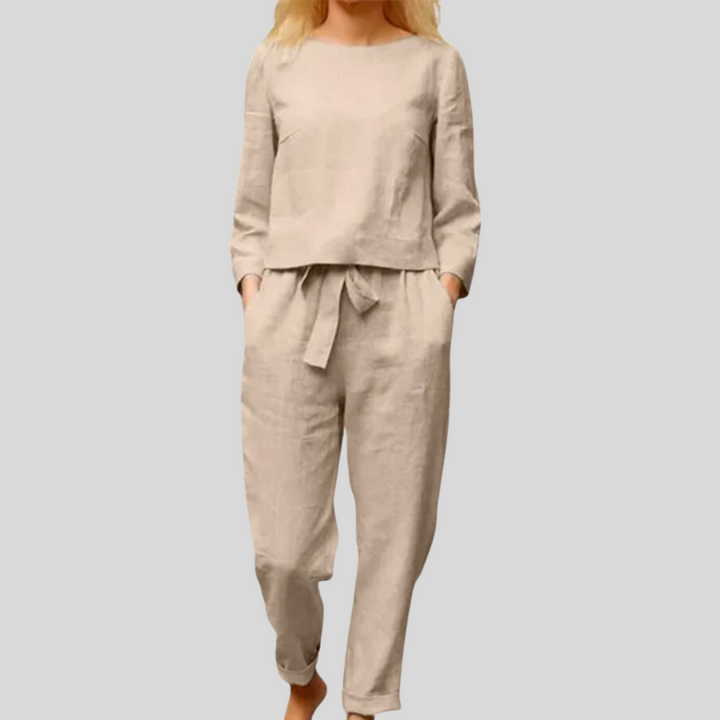 Mirla | Enfärgad linne-set-Eva Jonsson