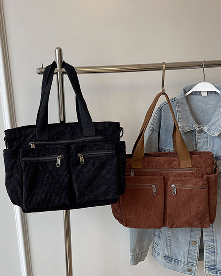 Mirla | Enfärgad shoppingväska av tågflanell-Eva Jonsson