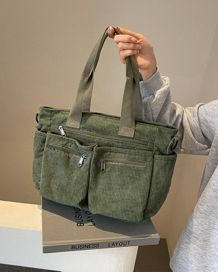 Mirla | Enfärgad shoppingväska av tågflanell-Eva Jonsson