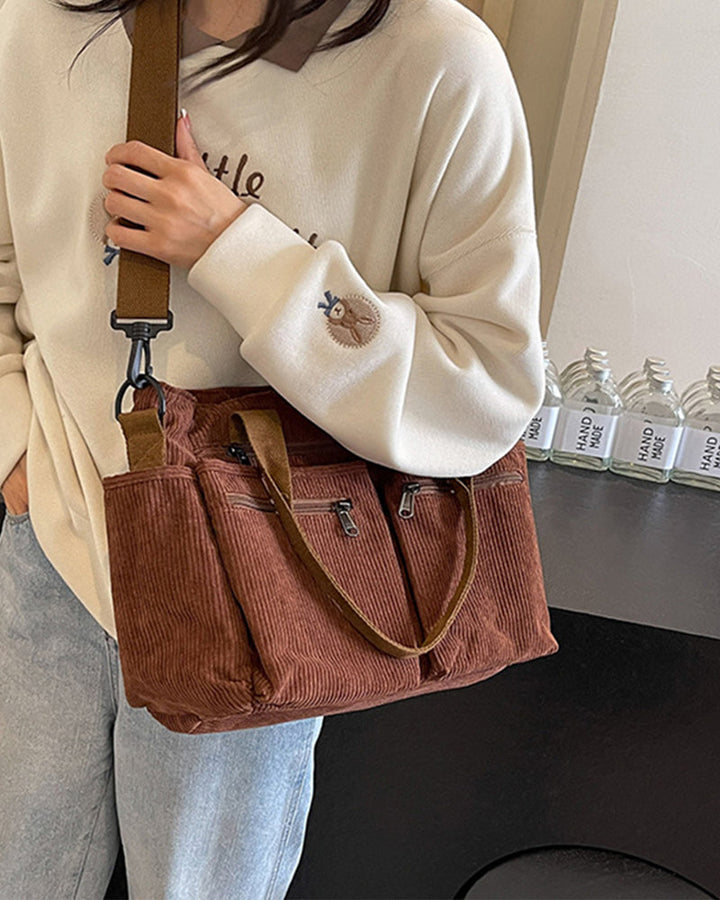 Mirla | Enfärgad shoppingväska av tågflanell-Eva Jonsson