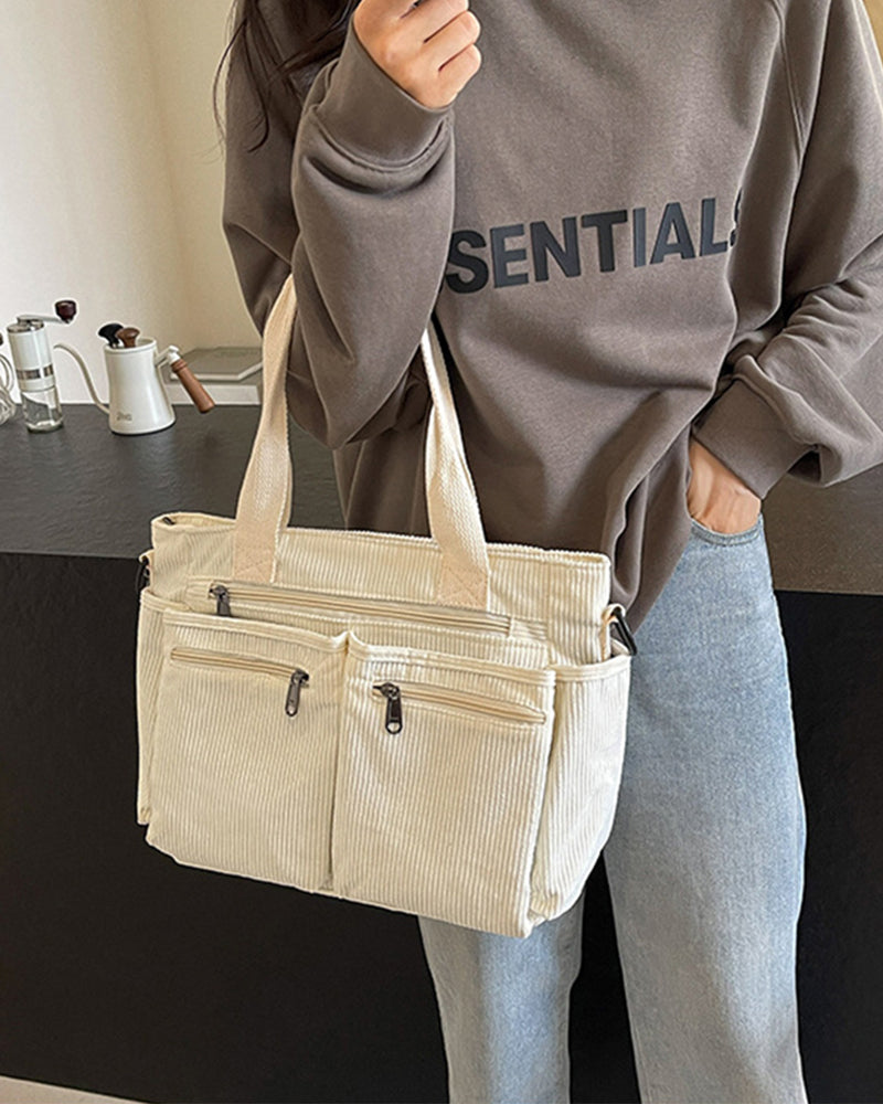 Mirla | Enfärgad shoppingväska av tågflanell-Eva Jonsson