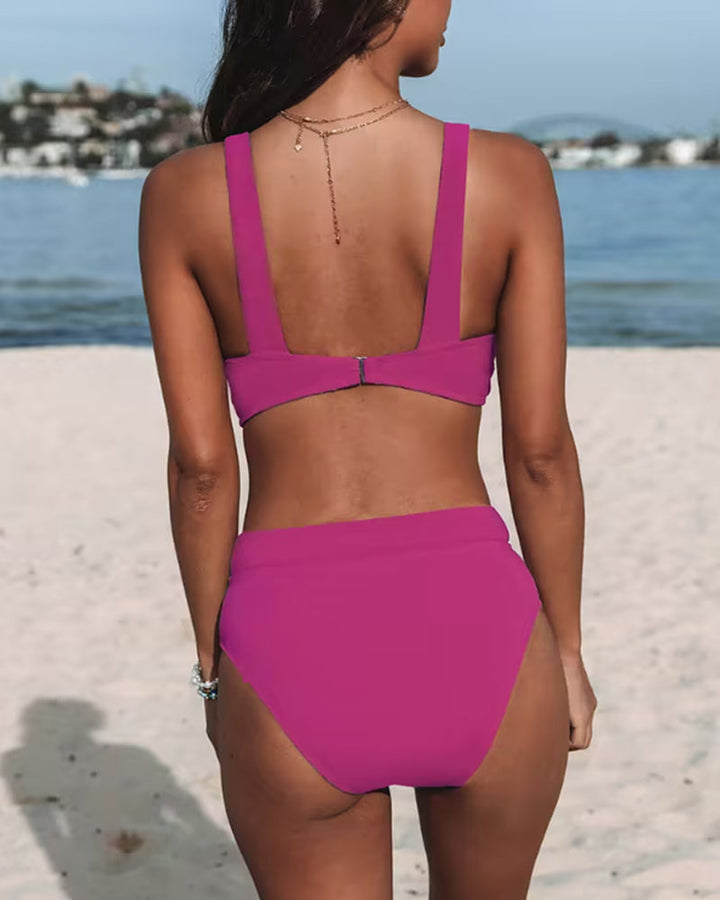 Mirla | Enfärgade bikinis med hög midja-Eva Jonsson
