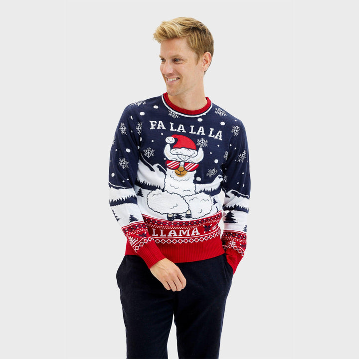 Mirla | Fa La La La Llama Sweatshirt Herr-Eva Jonsson