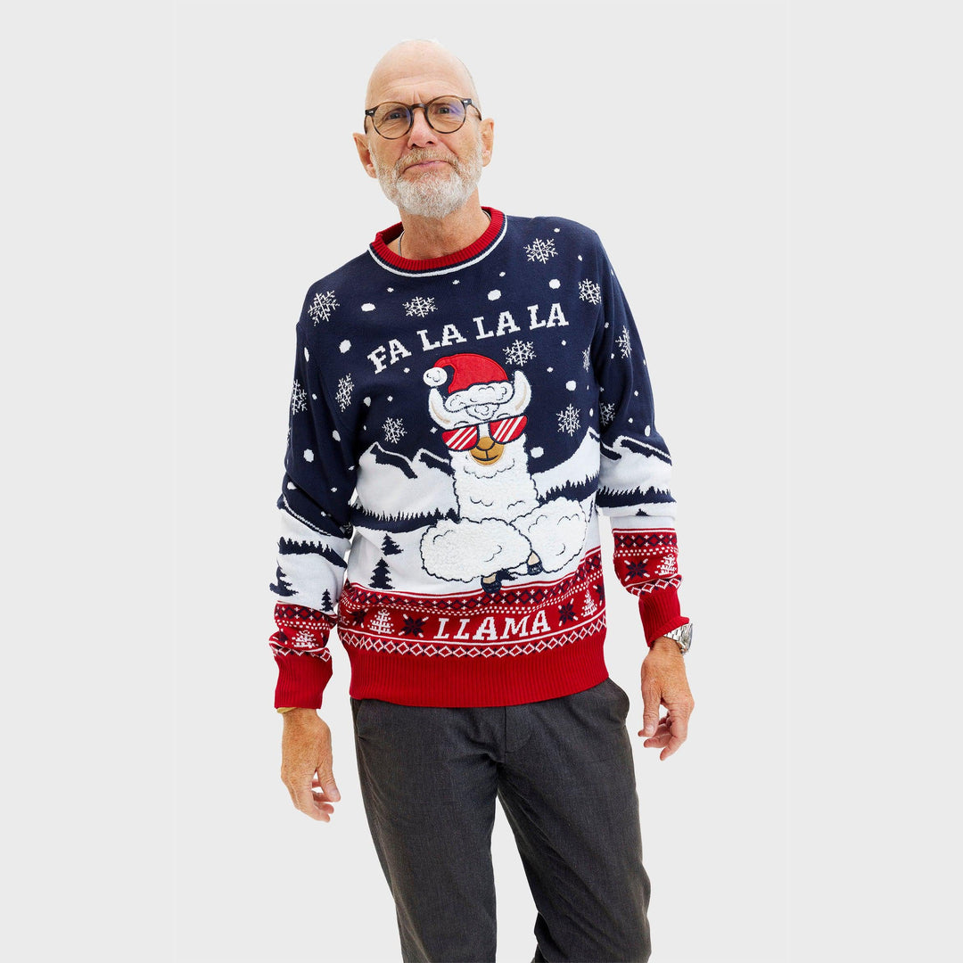 Mirla | Fa La La La Llama Sweatshirt Herr-Eva Jonsson
