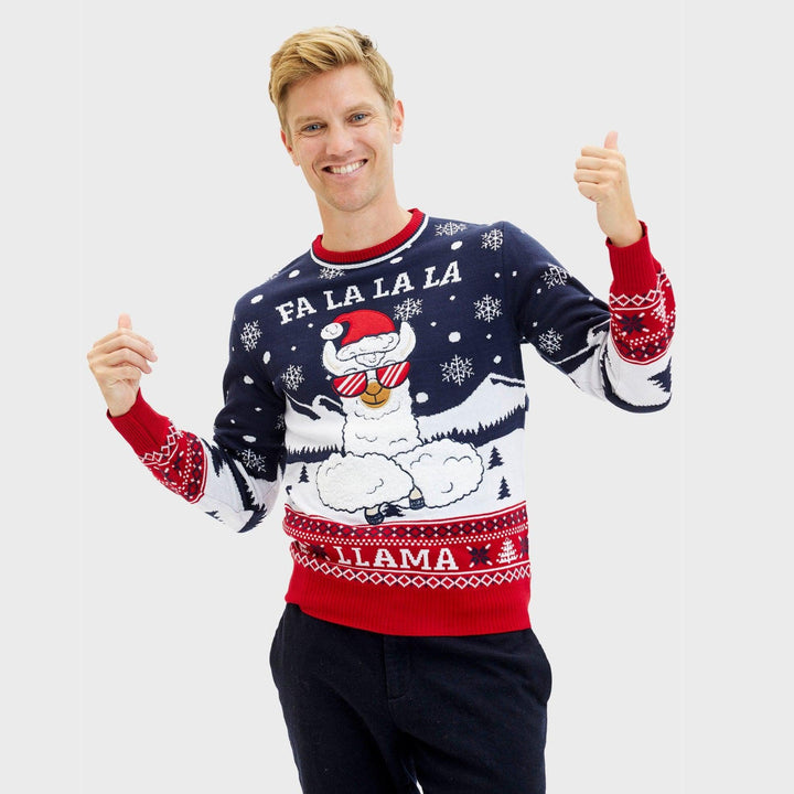 Mirla | Fa La La La Llama Sweatshirt Herr-Eva Jonsson