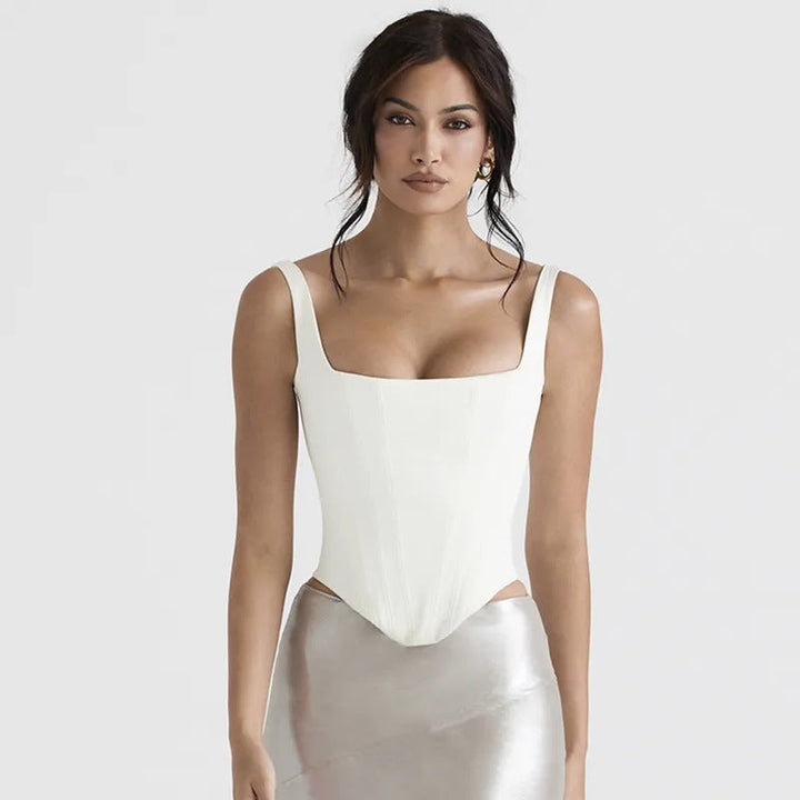 Mirla | Fairy Pink Satin Longline Korsett-Eva Jonsson