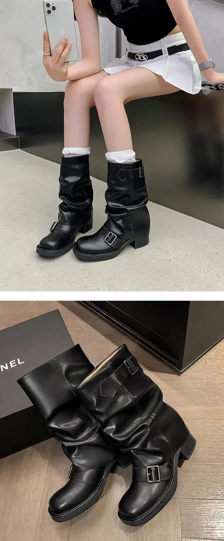 Mirla | Fåll Mid-Calf Stövlar-Eva Jonsson