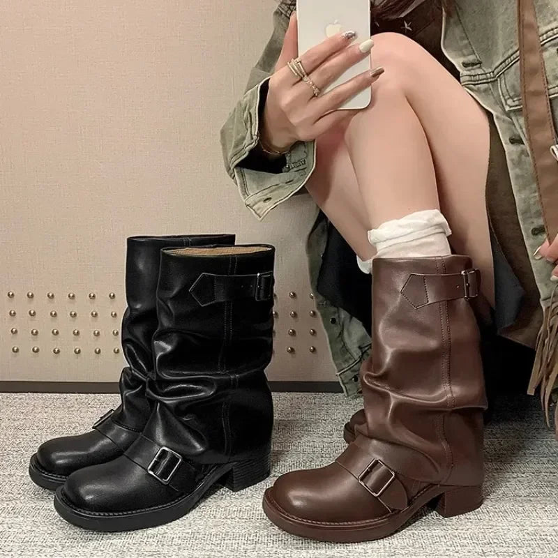 Mirla | Fåll Mid-Calf Stövlar-Eva Jonsson