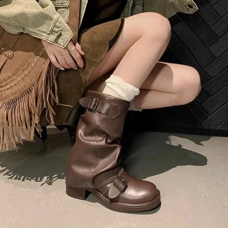 Mirla | Fåll Mid-Calf Stövlar-Eva Jonsson
