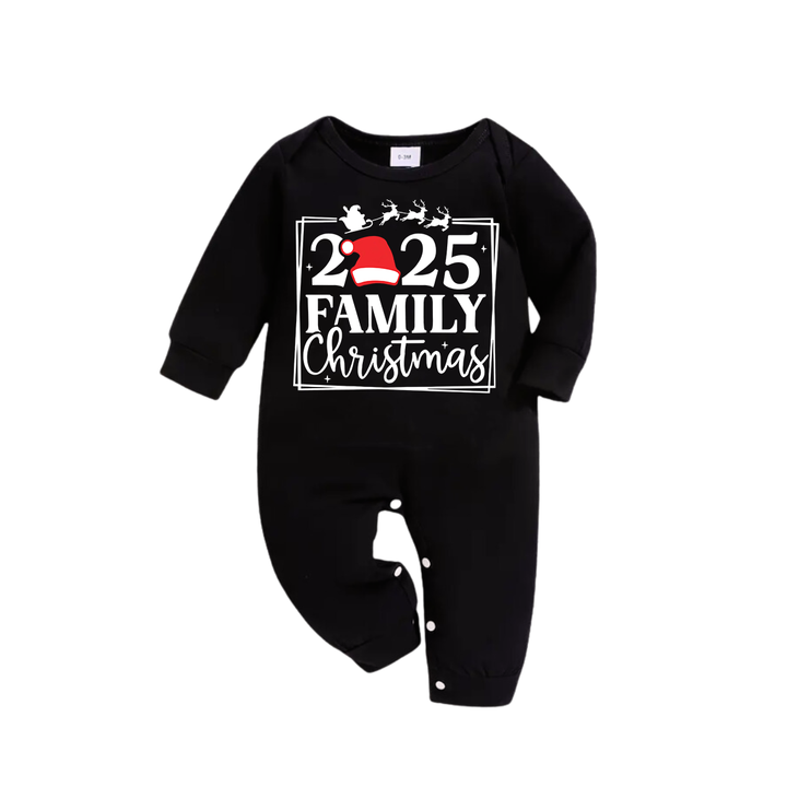 Mirla | Familjejul 2025 Text Tryckt Svart och Grön Rutig Familjejul Matchande Pyjamas-Eva Jonsson