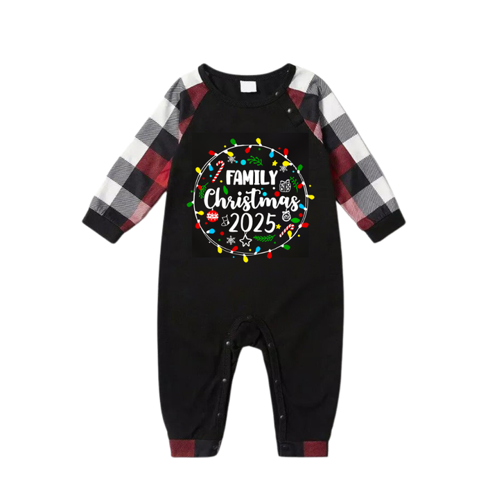 Mirla | Familjejulfirande 2025 Mönster Ⅱ- Röd&Svart&Vit Rutig Matchande Pyjamas-Eva Jonsson