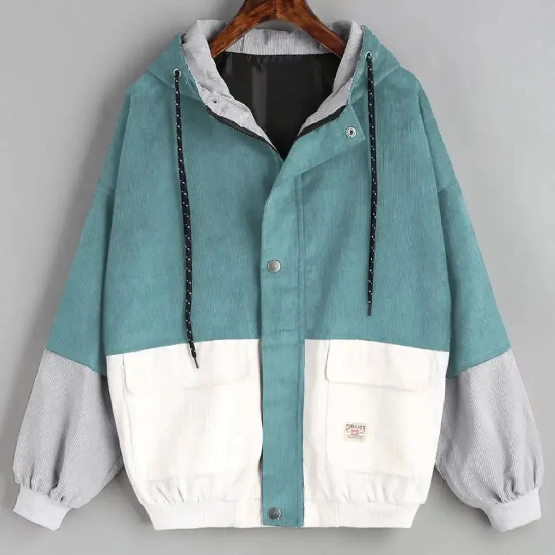 Mirla | Färg Corduroy Patchwork Jacka-Eva Jonsson