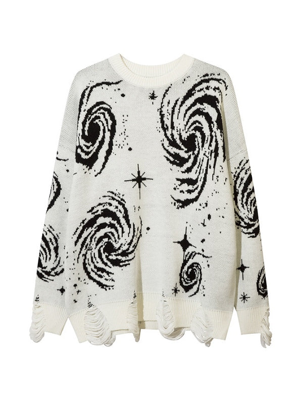 Mirla | Färg Vintage Tryck Rivet Sweatshirt-Eva Jonsson