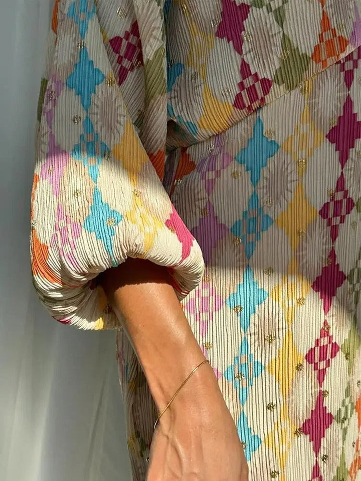 Mirla | Färgglad Geometrisk Set för Damer-Eva Jonsson