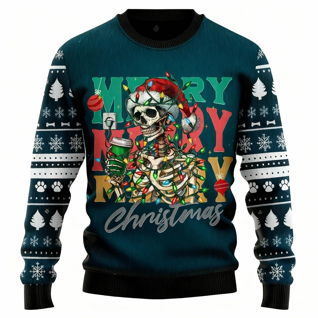 Mirla | Färgglad Skull-Print - Vintage Julikon Fultröja-Eva Jonsson