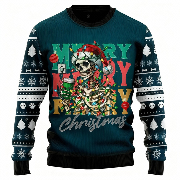 Mirla | Färgglad Skull-Print - Vintage Julikon Fultröja-Eva Jonsson