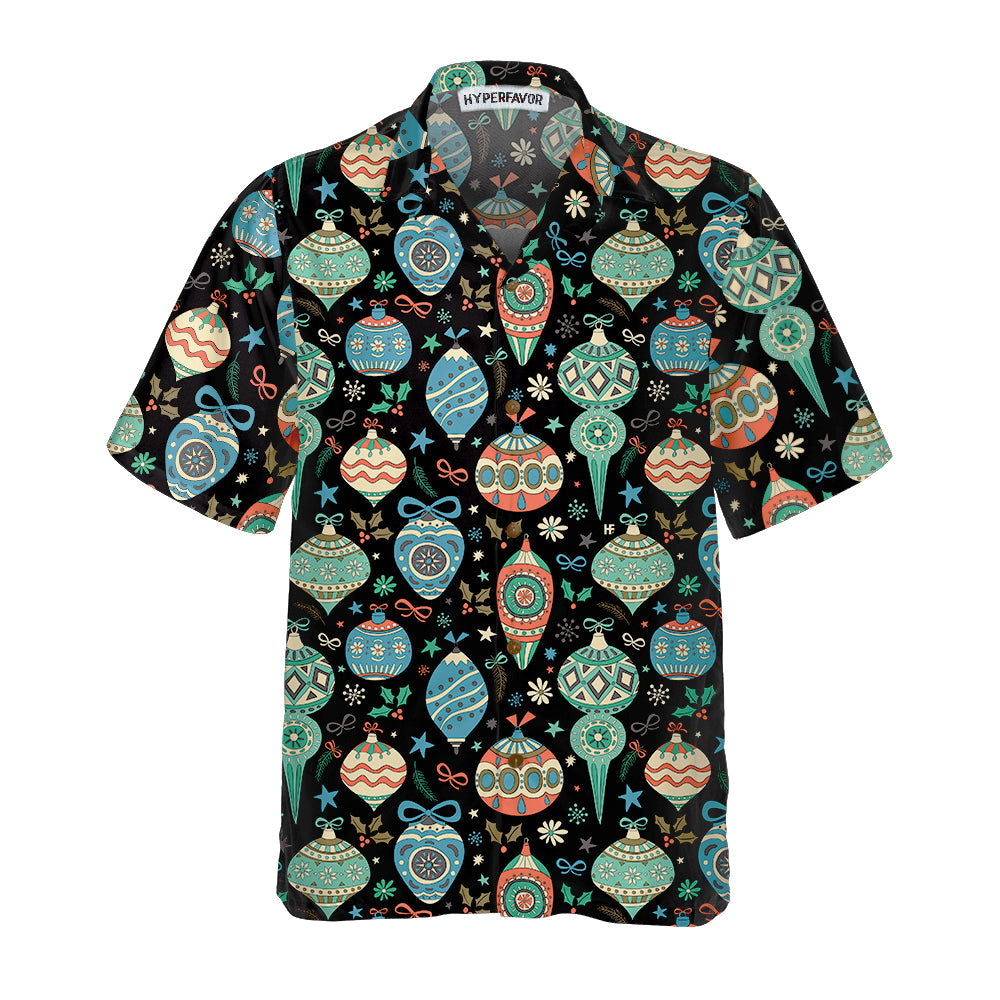 Mirla | Färgglada Julkulor Hawaiian Shirt Roligt Julskjorta Present För Julen-Eva Jonsson