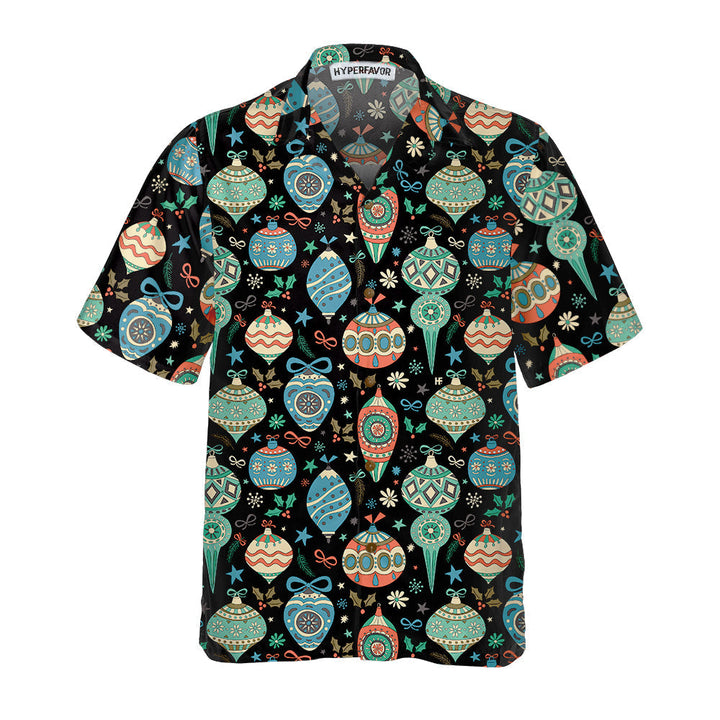 Mirla | Färgglada Julkulor Hawaiian Shirt Roligt Julskjorta Present För Julen-Eva Jonsson