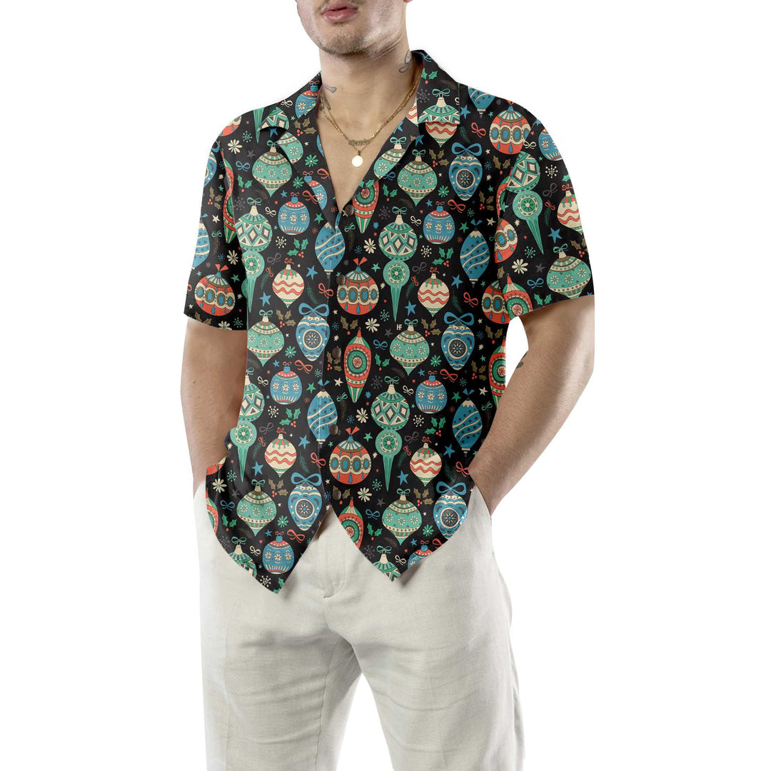 Mirla | Färgglada Julkulor Hawaiian Shirt Roligt Julskjorta Present För Julen-Eva Jonsson