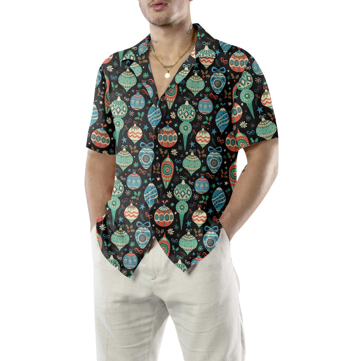 Mirla | Färgglada Julkulor Hawaiian Shirt Roligt Julskjorta Present För Julen-Eva Jonsson