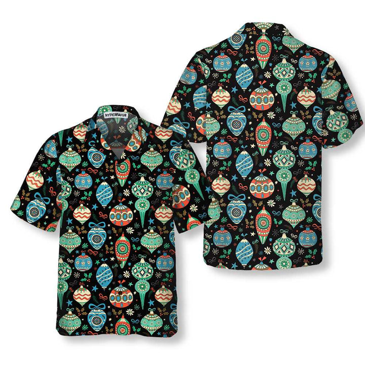 Mirla | Färgglada Julkulor Hawaiian Shirt Roligt Julskjorta Present För Julen-Eva Jonsson