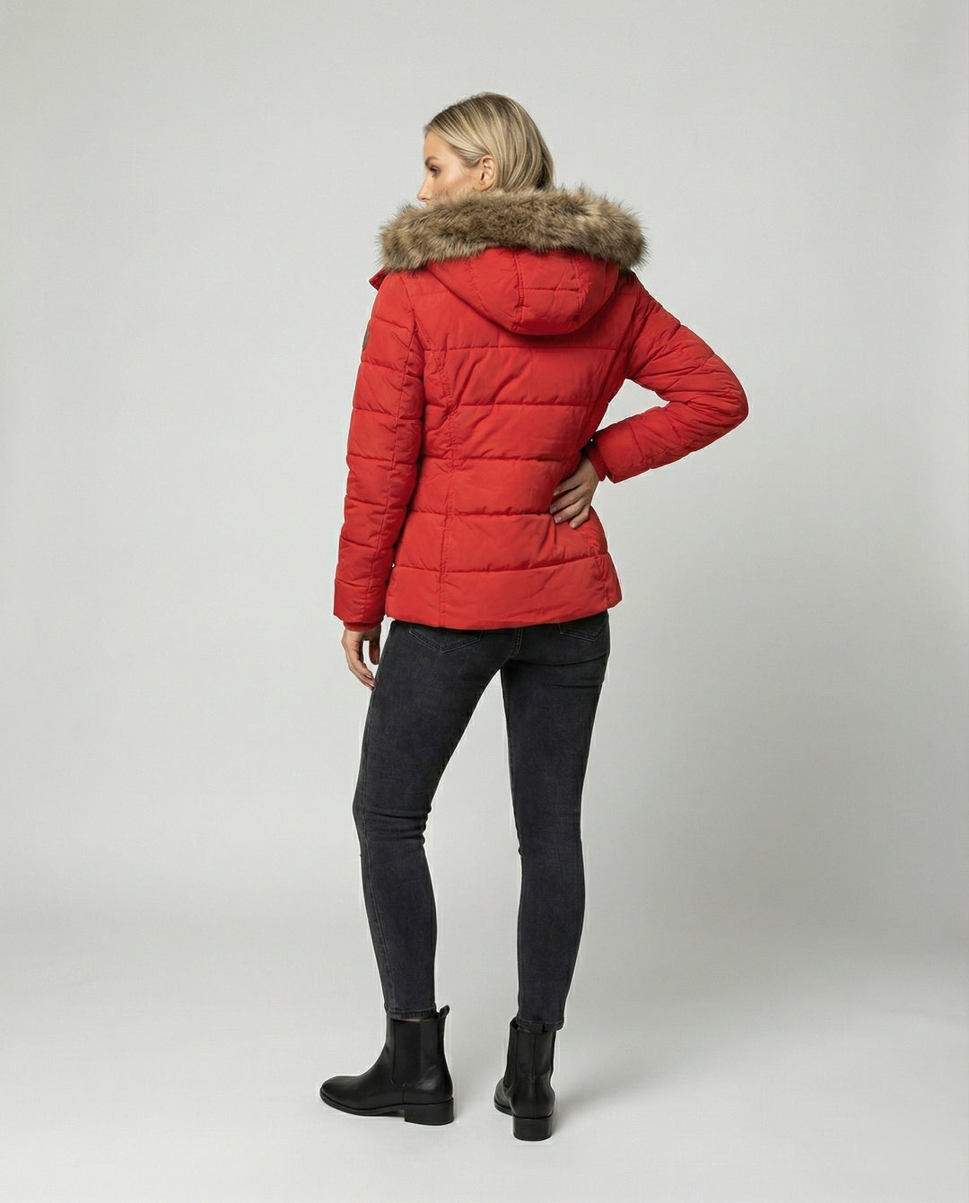 Mirla | Fashionabel vinterjacka, varm fodrad med huva-Eva Jonsson