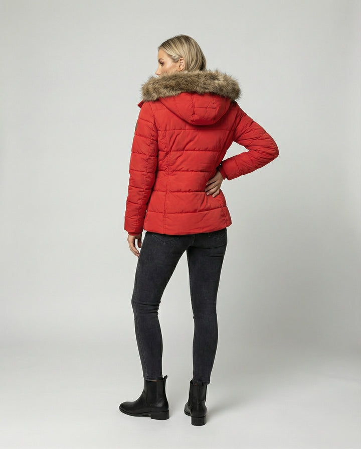 Mirla | Fashionabel vinterjacka, varm fodrad med huva-Eva Jonsson