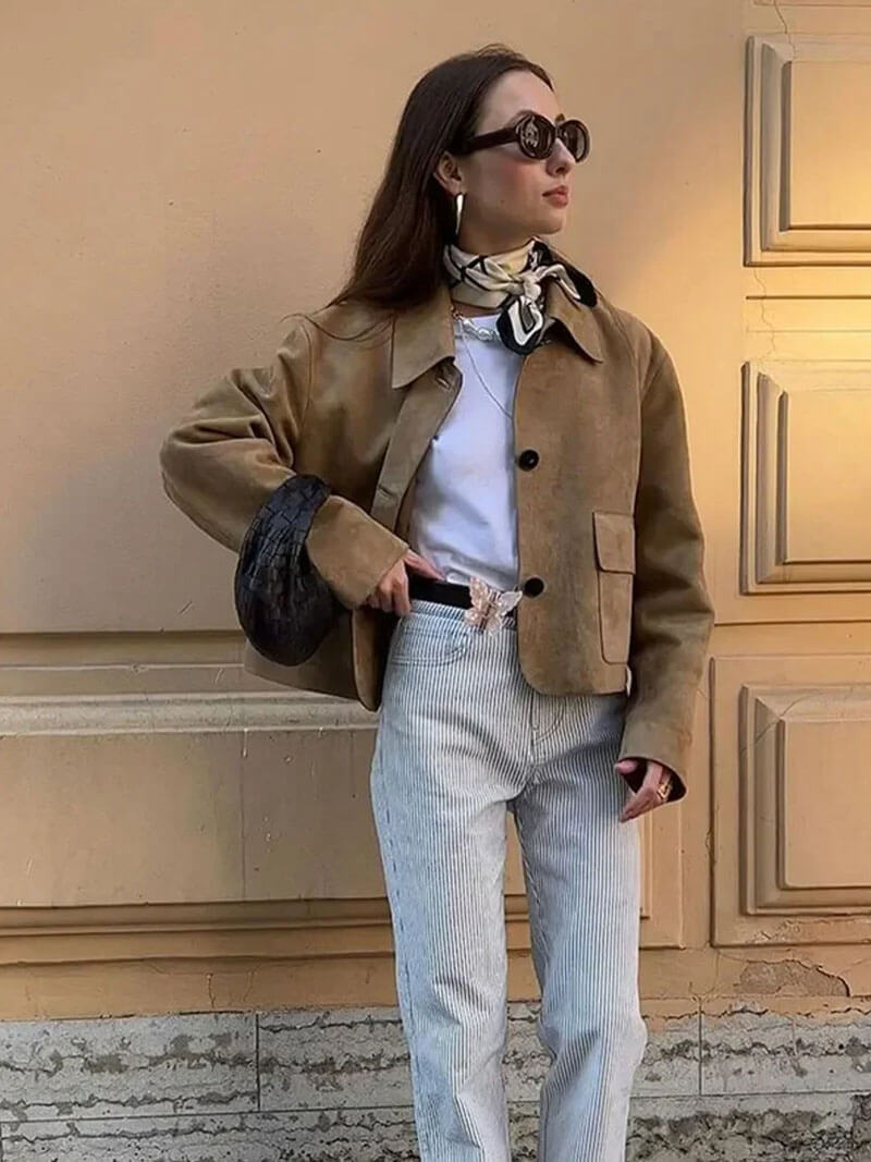 Mirla | Faux Suede Jacka-Eva Jonsson