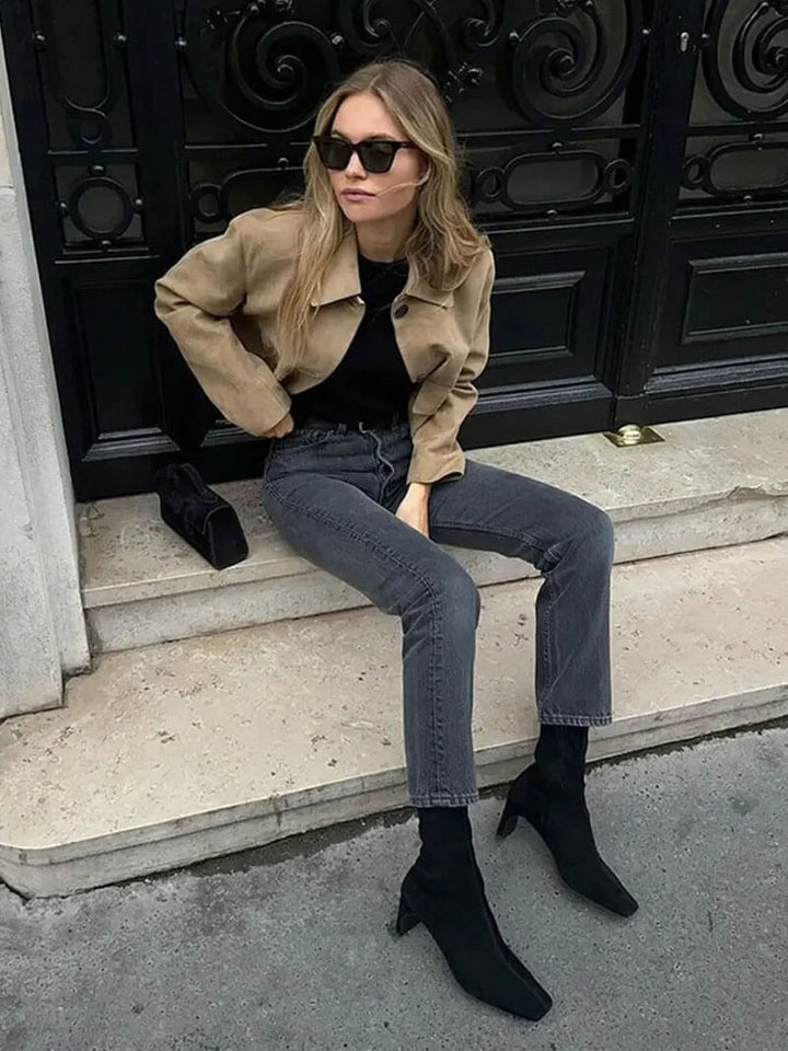 Mirla | Faux Suede Jacka-Eva Jonsson